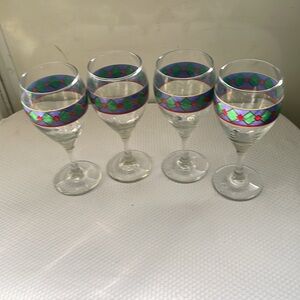 Vintage Pfaltzgraff  Amalfi Classic  10 oz Wine Glasses.  Set of four.